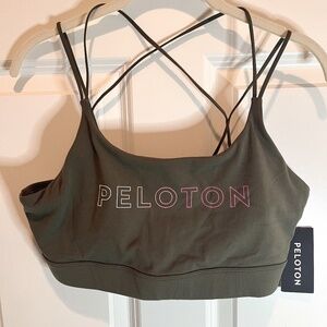Peloton Speed Up Sports Bra in Olive Size Large NWT MSRP $48.00